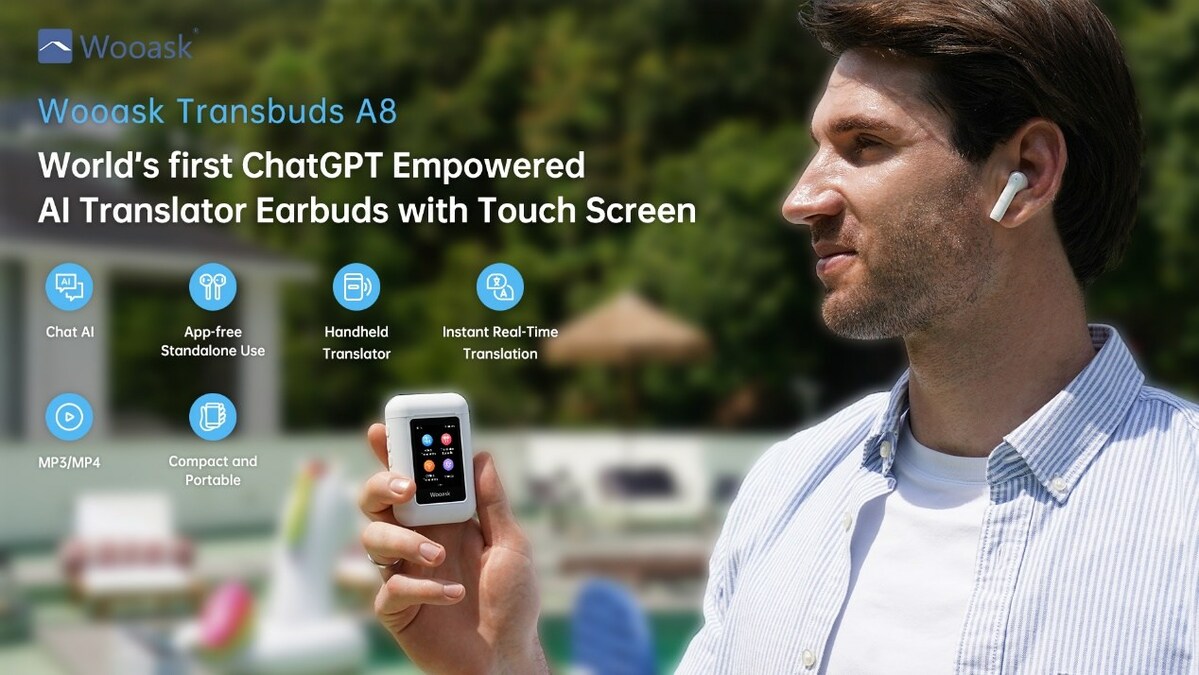 Revolutionizing Communication: ChatGPT-Powered Translator Earbuds A8 with  Screen to Debut on Kickstarter