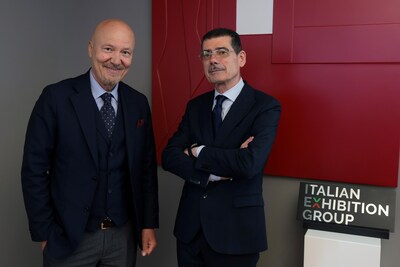 In the picture from the left to right, Corrado Arturo Peraboni and Maurizio Renzo Ermeti respectively Chief Executive Officer and President of Italian Exhibition Group.