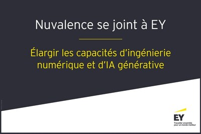 Nuvalence se joint  EY (Groupe CNW/EY (Ernst & Young))