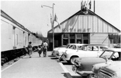 Gare de Kitimat, vers 1957.  Kitimat Museum & Archives, KMA no 992.21.5 (Groupe CNW/Parcs Canada (HQ))