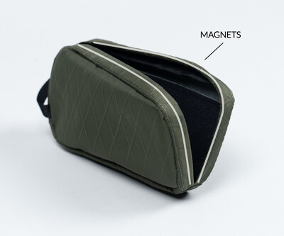 Closes with embedded strong micromagnets that line each side.
