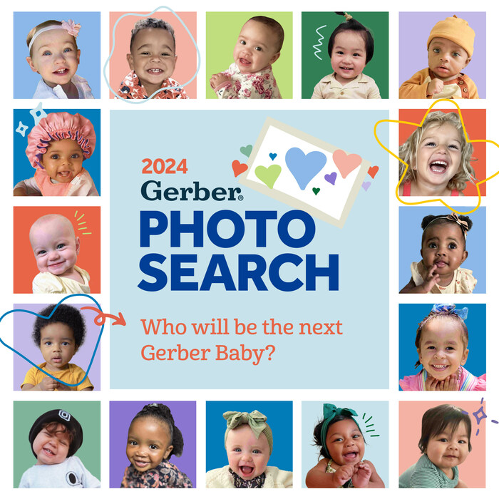For the first time, families of former Gerber Babies to help select the next Gerber Baby.
