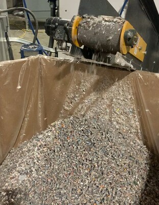 Pellets being made.