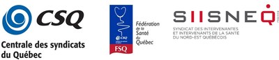 Logos CSQ, FSQ-CSQ, SIISNEQ-CSQ (Groupe CNW/Centrale des Syndicats du Qubec (CSQ))