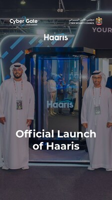 His Excellency Dr. Mohamed Al Kuwaiti, the Head of Cyber Security Council of the UAE Government graced the occasion of the unveiling of CyberGate Defense's latest offering: HAARIS at GISEC 2024. Pictured here with CybeGate Defense CEO Mohammed Bin Bouta Alharsousi