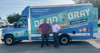 Left to Right: Gary Gray, owner of David Gray, with Southern Home Services CEO, Bryan Benak.