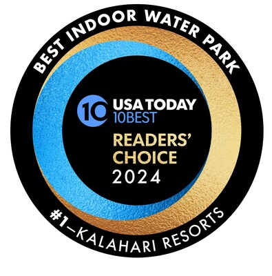 Kalahari Resorts and Conventions, home to America’s Largest Indoor Waterpark Resorts, has been voted the Best Indoor Water Park by USA TODAY 10Best Readers’ Choice for the second year in a row.