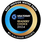 Kalahari Resorts Recognized by USA TODAY 10Best Readers' Choice Awards as Best Indoor Waterpark for Second Year in a Row
