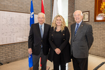 Mr. Francis Scarpaleggia, MP for Lac-Saint-Louis, Ms. Karine Boivin Roy, MP for Anjou-Louis-Riel, Mr. Georges Bourelle, Mayor of the City of Beaconsfield. (CNW Group/City of Beaconsfield)
