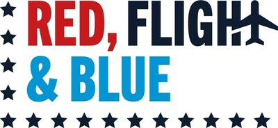 The logo for Airlines for America's Red, Flight and Blue campaign.