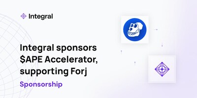 Integral announces sponsorship of the $APE Accelerator, a community-centric Web3 accelerator and launchpad. (CNW Group/Integral Treasury) Integral announces sponsorship of the $APE Accelerator, a community-centric Web3 accelerator and launchpad. (CNW Group/Integral Treasury)