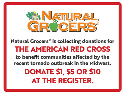 Natural Grocers will accept monetary donations at the register through May 31st, at all Iowa, Kansas, Nebraska and Oklahoma locations.