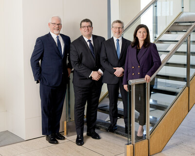 From left to right: Crowell & Moring partners Tom Williams, John Koenigsknecht, David Stone, and Elaine Taussig
