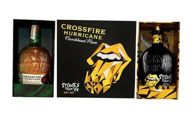 Crossfire Hurricane Rum unveils special limited-edition bottle gift set commemorating The Rolling Stones' highly anticipated Hackney Diamonds U.S. Tour.