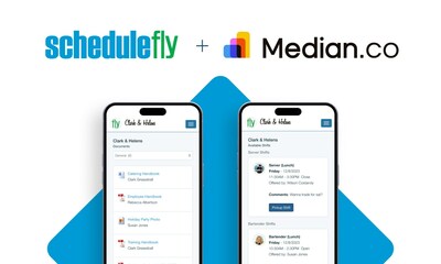 Specializing in employee scheduling software for restaurants across North America, Schedulefly was able to deliver a powerful new mobile app solution for iOS and Android by partnering with Median.co, the leading app development platform and solutions provider. (CNW Group/Median.co)