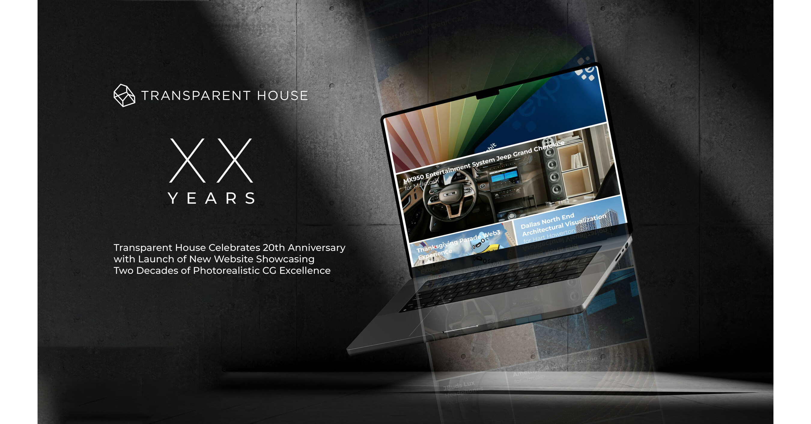 Transparent House Company célèbre son vingtième anniversaire avec le lancement d'un nouveau site Web présentant deux décennies d'excellence dans la photographie photoréaliste sur ordinateur.