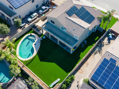 Residential artificial turf installation in Mesa, AZ, by Always Green Turf AZ