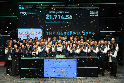 Global X Investments Canada opens the market to celebrate rebrand (CNW Group/Global X Investments Canada Inc.)