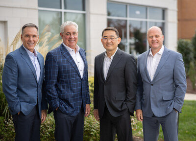 Pictured left to right: Dan Atherton, Chief Operations Officer, John Roos, Co-founder & EVP, Jim Song, MBA, Founder, President & CEO, Reggie Faulkner, PharmD, MBA, SVP, Pharmacy Services.