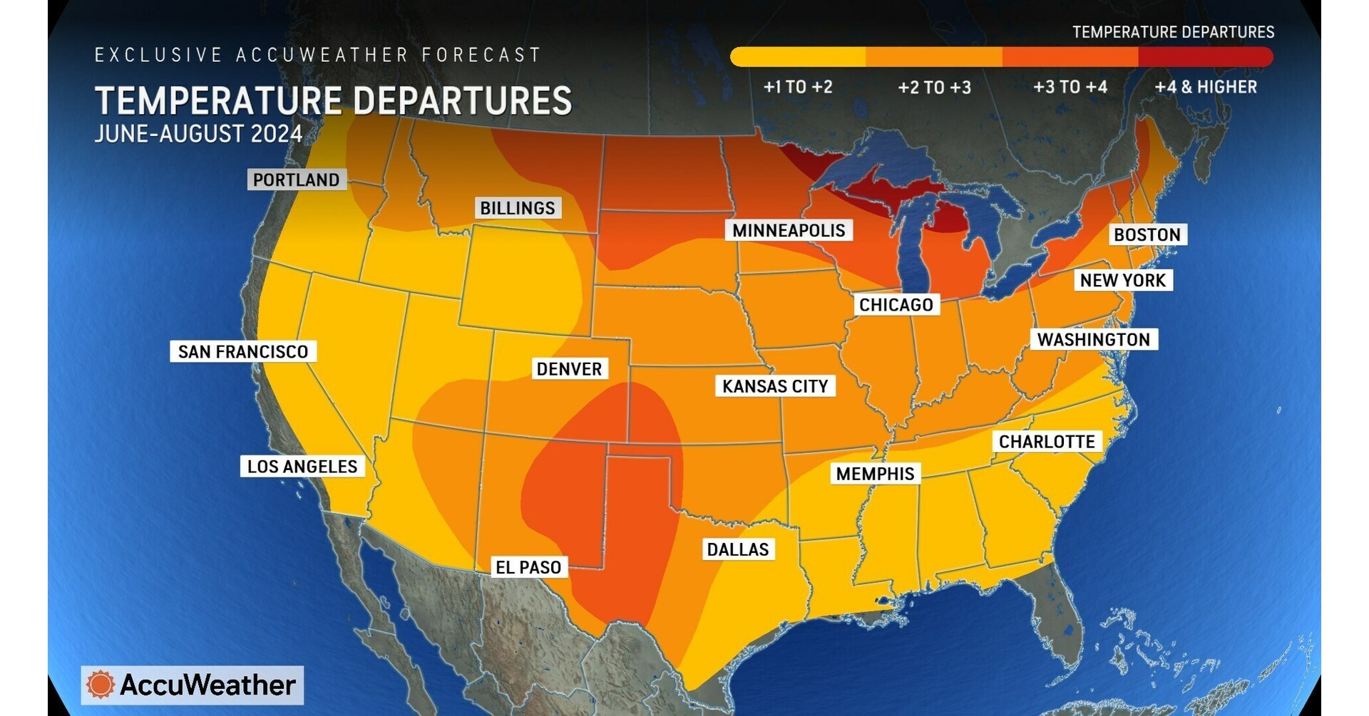 AccuWeather Summer 2024 U.S. Forecast Sizzling Summer Temperatures