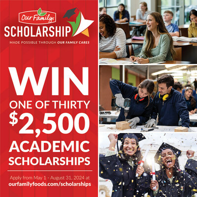 SpartanNash today announced its Our Family® Scholarship program is growing in its second year to reward more students with larger scholarships than were offered in the program's inaugural year.