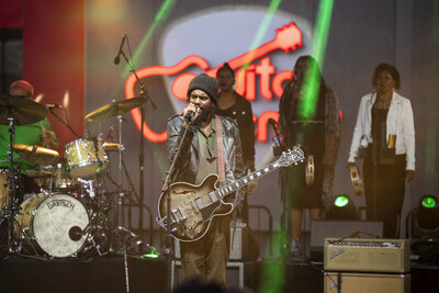 Guitar Center Inducts Four-Time Grammy Award Winner Gary Clark Jr. Into RockWalk in Los Angeles, CA, on May 1, 2024. Photo by Guitar Center.