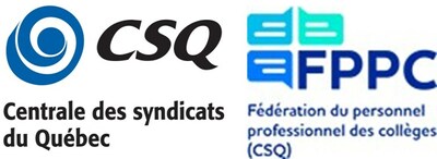 Logos de la CSQ et de la FPPC-CSQ (Groupe CNW/Fédération du personnel professionnel des collèges (FPPC-CSQ))