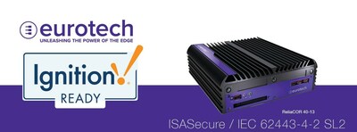 Eurotech Launches the First Cybersecure Ignition-Ready IPC: ReliaCOR40-13 (PRNewsfoto/Eurotech)