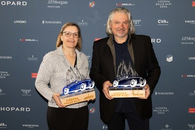 Coppa delle Alpi first place finishers Susanna Rohr and Stefano Ginesi