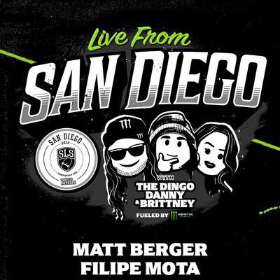 Monster Energy’s UNLEASHED Podcast Welcomes Skateboarders Matt Berger and Filipe Mota on Special Live Episode 406 at the Street League Skateboarding Event in San Diego.