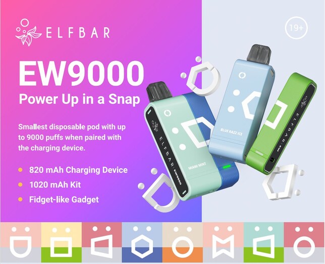 swipe up pods elfbar launches EW9000 vape kit pgr:elfelfbasturbo Elfa prefilled pod Flavours:Pink Grapefruit ELFBAR ELFA Pods –