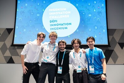 The winning team, The Pool Boys, presented an augmented reality experience linked to water and wastewater networks called H2Go. (CNW Group/Ingenium)