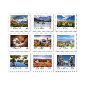 Terre de nos aïeux : de nouveaux timbres invitent à découvrir neuf lieux pittoresques du pays