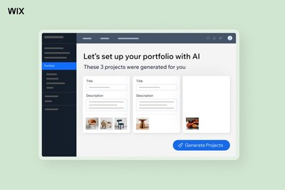 Once images are uploaded, the AI Creator organizes and generates project options with clustered images, suggested titles, and descriptions, and shows customizable layout options.