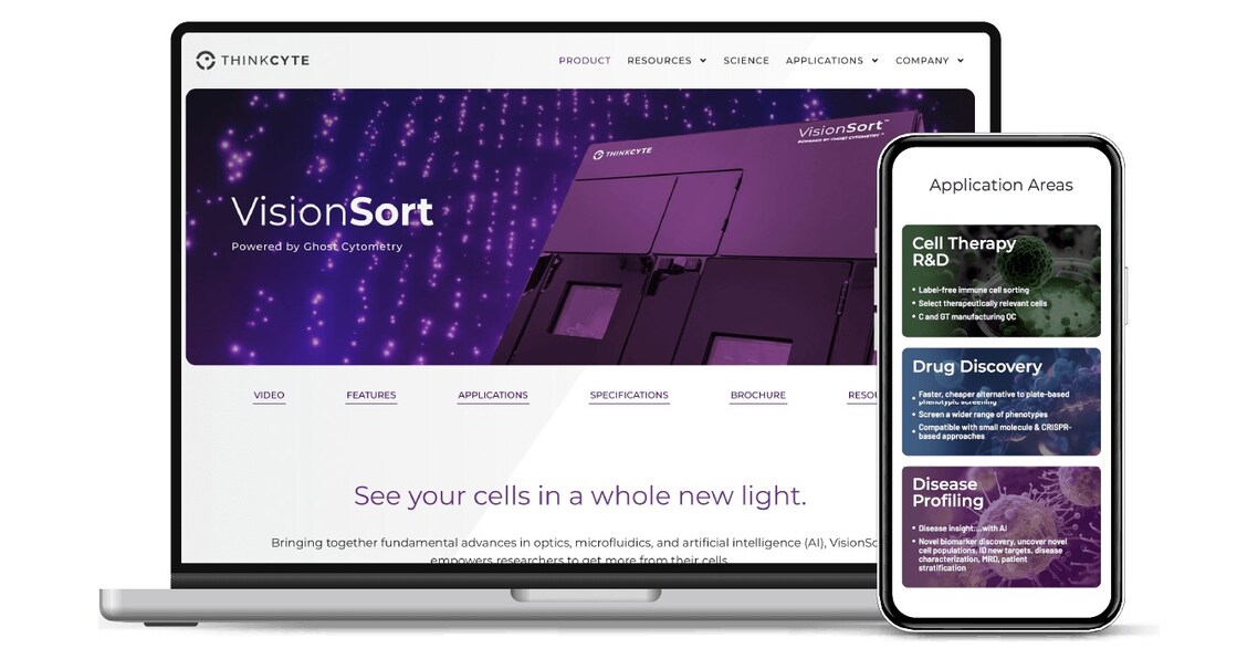 ThinkCyte Launches New Website and Showcases VisionSortTM at Global Events
