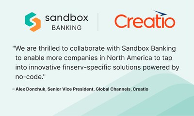Sandbox Banking and Creatio Announce Strategic Partnership to Enhance CRM Capabilities for Financial Institutions