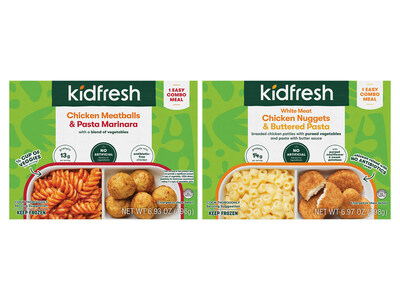 Kidfresh Easy Combo Meals: Chicken Meatballs & Pasta Marinara and White Meat Chicken Nuggets & Buttered Pasta
