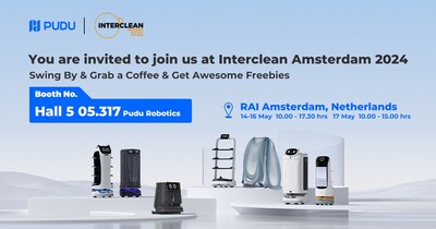 Pudu Robotics takes part in Interclean Amsterdam 2024.