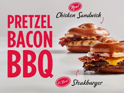 Freddy's Pretzel Bacon BBQ Steakburger & Chicken Sandwich
