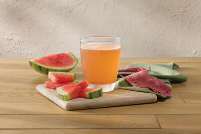 The perfect refreshment for the summer heat, Cracker Barrel's New Watermelon Spritzer featuring pureed watermelon paired with Roscato Moscato wine and splash of Sprite.