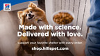 HILL'S PET NUTRITION LAUNCHES SHOP.HILLSPET.COM AND NEW DONATION PROGRAM TO SUPPORT ANIMAL SHELTERS
