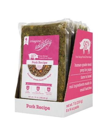 identity Pet Nutrition's Pork Recipe Human-Grade Fresh Frozen Food for Dogs