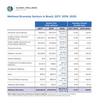 Wellness Economy Sectors in Brazil, 2017, 2019, 2020