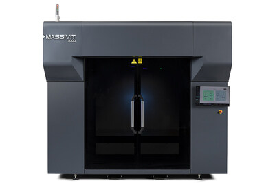 THE NEW MASSIVIT 3000 AFFORDABLE LARGE-FORMAT 3D PRINTER<br />
The Massivit 3000 offers phenomenal production speed, a large print volume, excellent part quality, and an unbeatable price point. The printer will be unveiled at the drupa tradeshow in Dusseldorf, Germany between May 28th-June 7th, 2024. (PRNewsfoto/Massivit 3D Printing Technologies Ltd.)