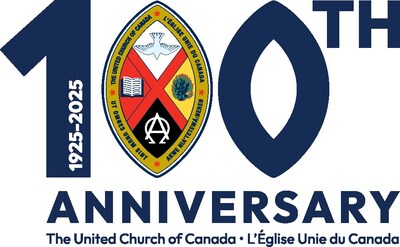 Centennial logo for The United Church of Canada. The launch of the Centennial is on June 9, 2024, at Metropolitan United Church in Toronto, very close to the former site of the Mutual Street Arena. On June 10, 1925, the arena was used as the venue for the inaugural service of the United Church of Canada. (CNW Group/United Church of Canada)