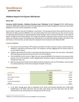 ShaMaran Reports First Quarter 2024 Results (CNW Group/ShaMaran Petroleum Corp.)