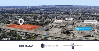 Strategic acquisition by Groupe HD, Kastello Immobilier and Société Financière Bourgie to revitalize the Fortier Ford commercial site, located at 7000 Boulevard Louis-H.-La Fontaine, as a transit-oriented development (TOD) comprising almost 1,000 residential units. (CNW Group/Groupe HD)
