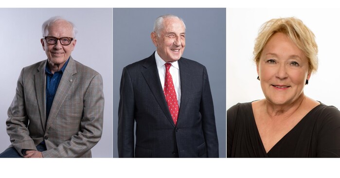 Paul Corkum, Morris Goodman and Pauline Marois will receive honorary doctorates from INRS. (CNW Group/Institut National de la recherche scientifique (INRS))