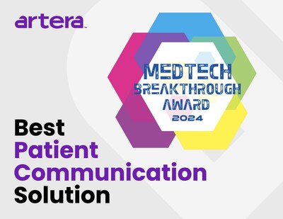 Artera Harmony Named “Best Patient Communication Solution in 8th Annual MedTech Breakthrough Awards Program