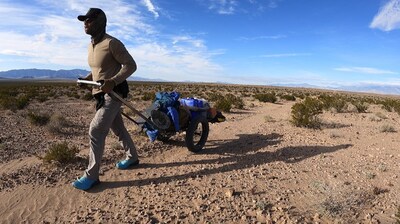 Matt Dawson is attempting to become the fastest person to ever walk across the Mojave Desert.